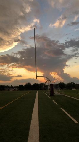 A high school football field at Papillion-La Vista High School, where many future college athletes get their start in joining competitive college athletics.