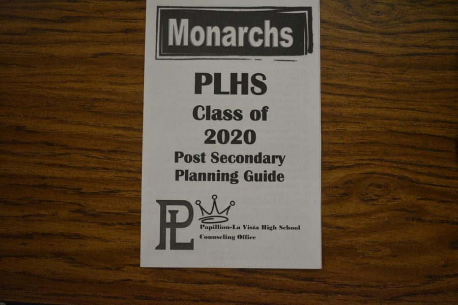 Senior college planning pamphlet handed out to aid PLHS students. Photo taken by Catherine Boatwright 