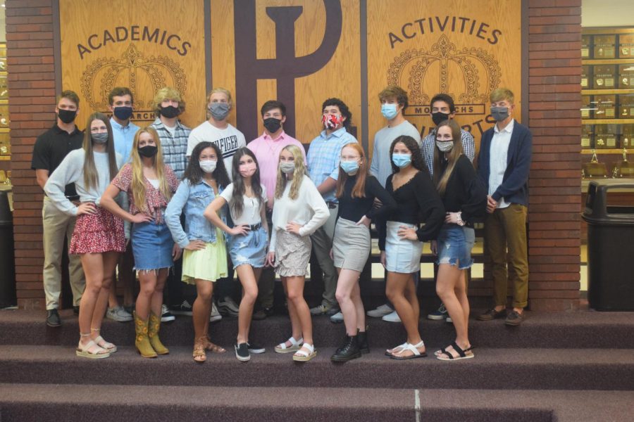 Members of the 2020 homecoming court celebrate their nomination with a group picture. Coronation will take place on the evening of Friday, Sept. 25. 