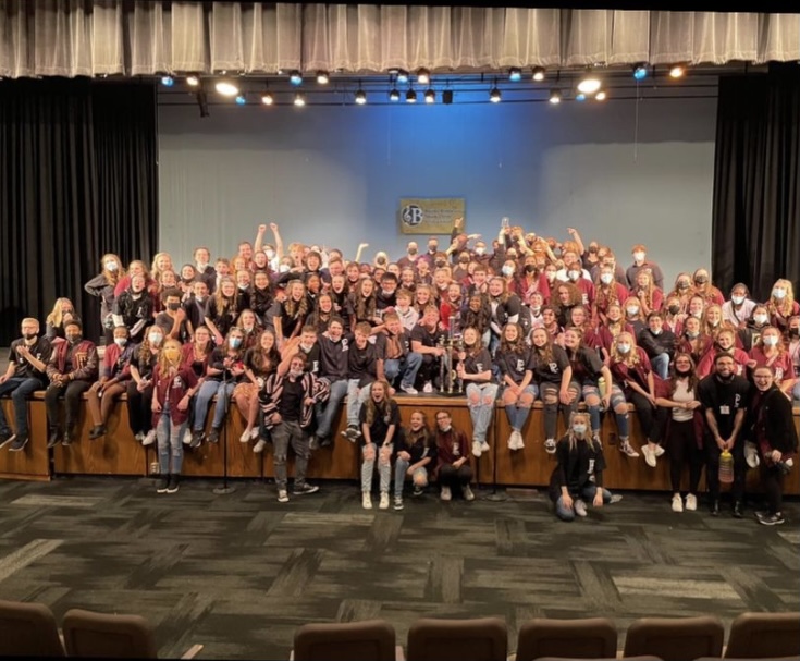 PLHS Show Choir celebrates their grand championship on the weekend of January 22 at Burke Bonanza. Free Spirit captured titles such as best vocals, best choreography and best band.