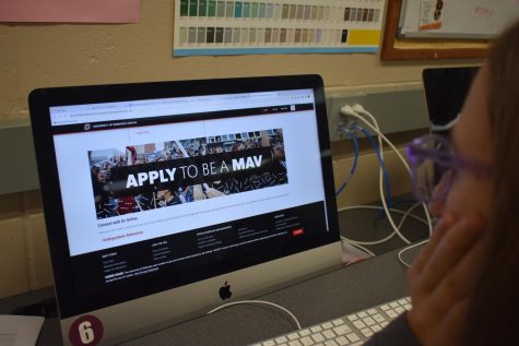 A student navigates the college application process.