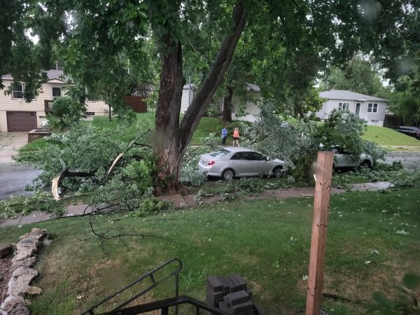 Lillian Ave. moments after the storm ended.