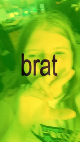 Sophomore Khloe Sons poses with a Brat filter.