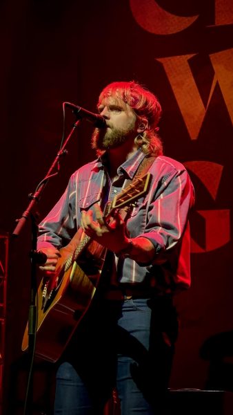 Artist Charles Wesley Godwin preforms on stage in Omaha, Nebraska 