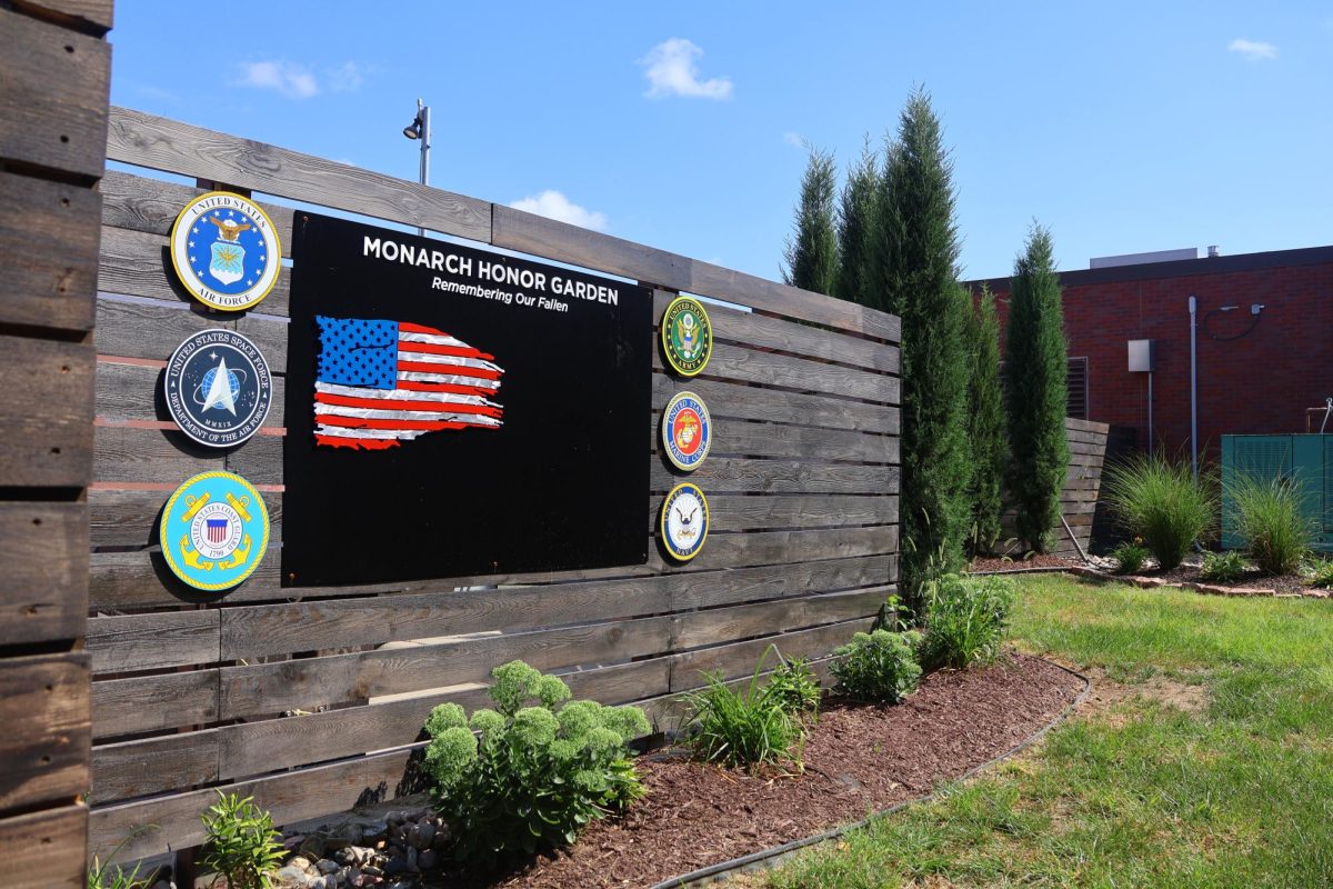 Military Garden located outside the cafeteria